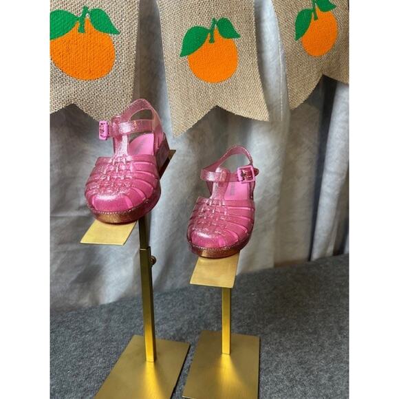 Mini Melissa Other - Mini Melissa Possession Sandals size 7 pink glitter open toe jelly